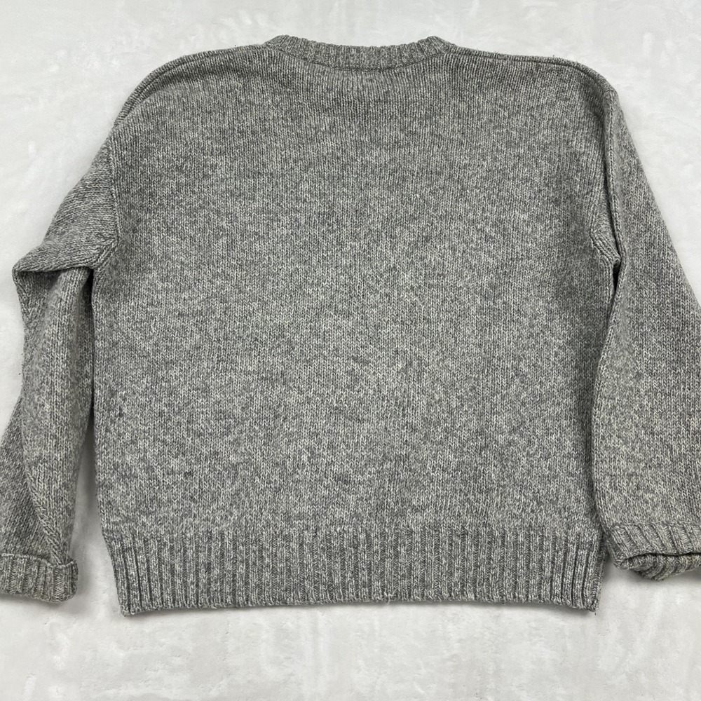 Eddie Bauer Sweater Mens XL Gray Wool Blend Marled Knit Crewneck Outdoors - Picture 5 of 8